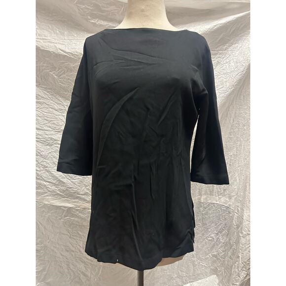 Skas Fifth Avenue Petite Collection- Black 71%Triacetate Blend Top and Pants Set - Picture 2 of 9